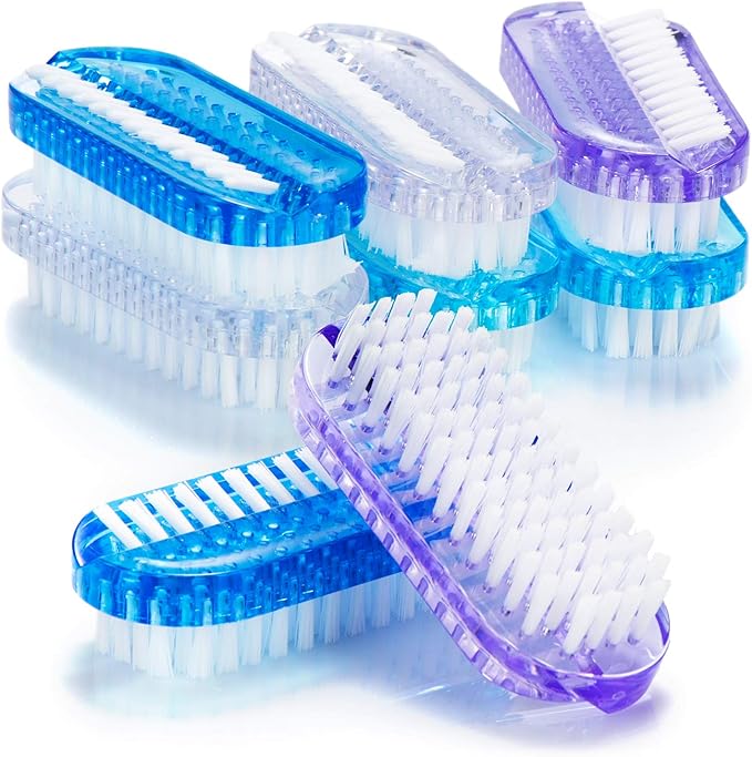 comfour® 8x Hand wash brush in bright colors Nail brush for hand and