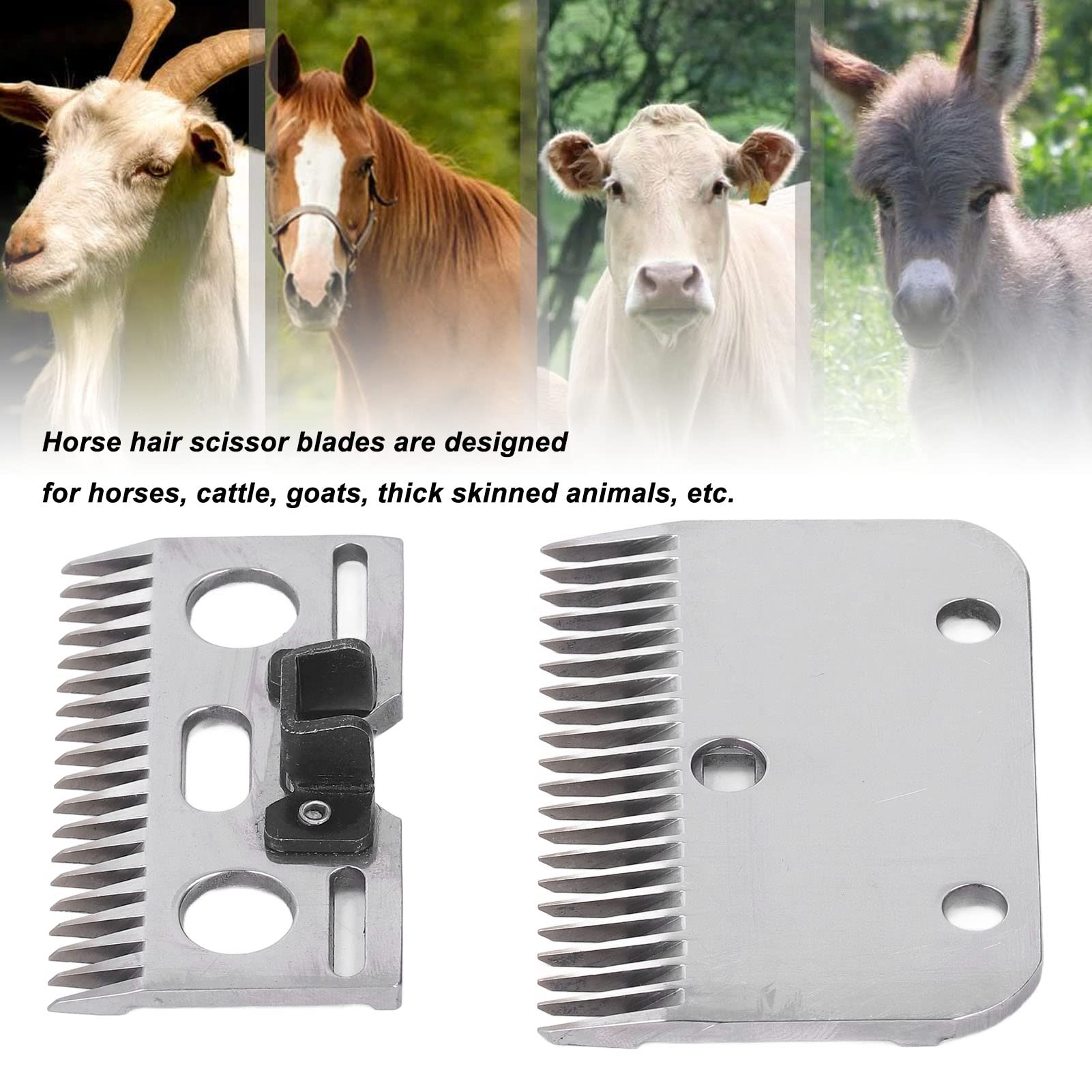Fyearfly Cuchillas De Esquila De Ovejas, 21 Dientes El Cuidado De Caballos Cuchilla De Tijeras Eléctricas, Cortadoras De Ganado Para Mascotas, Cuchillas De Repuesto Para Ganado Equino, Cabra, Corderos