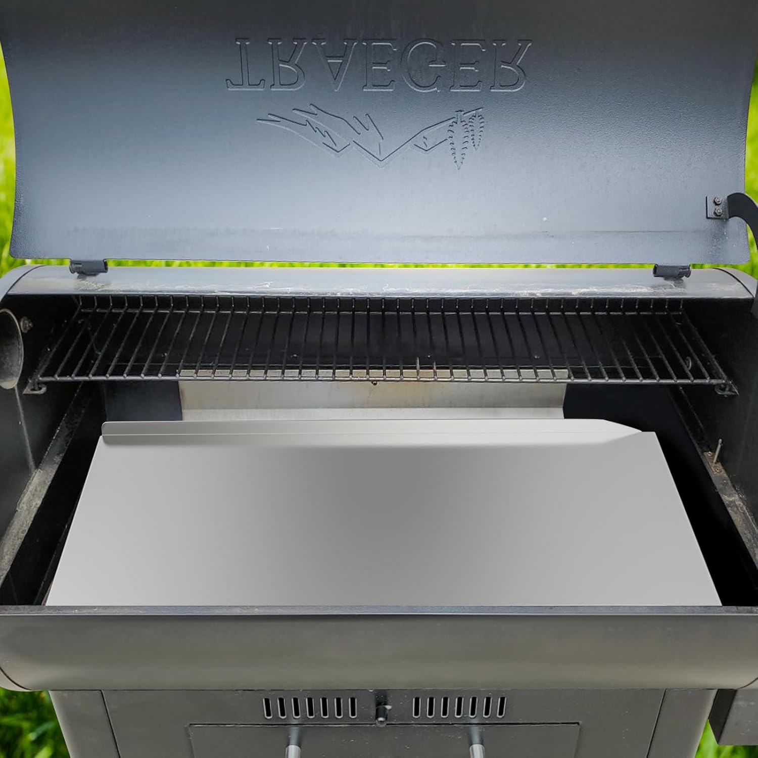 BCA006 Drip Tray Heat Baffle and BAC410 Grease Drip Tray Liners for Traeger Pro 34 Series Accessories, Eastwood 34, Texas Elite 34, Texas Elite, Limited Edition, Texas Pro, BBQ075, BBQ100