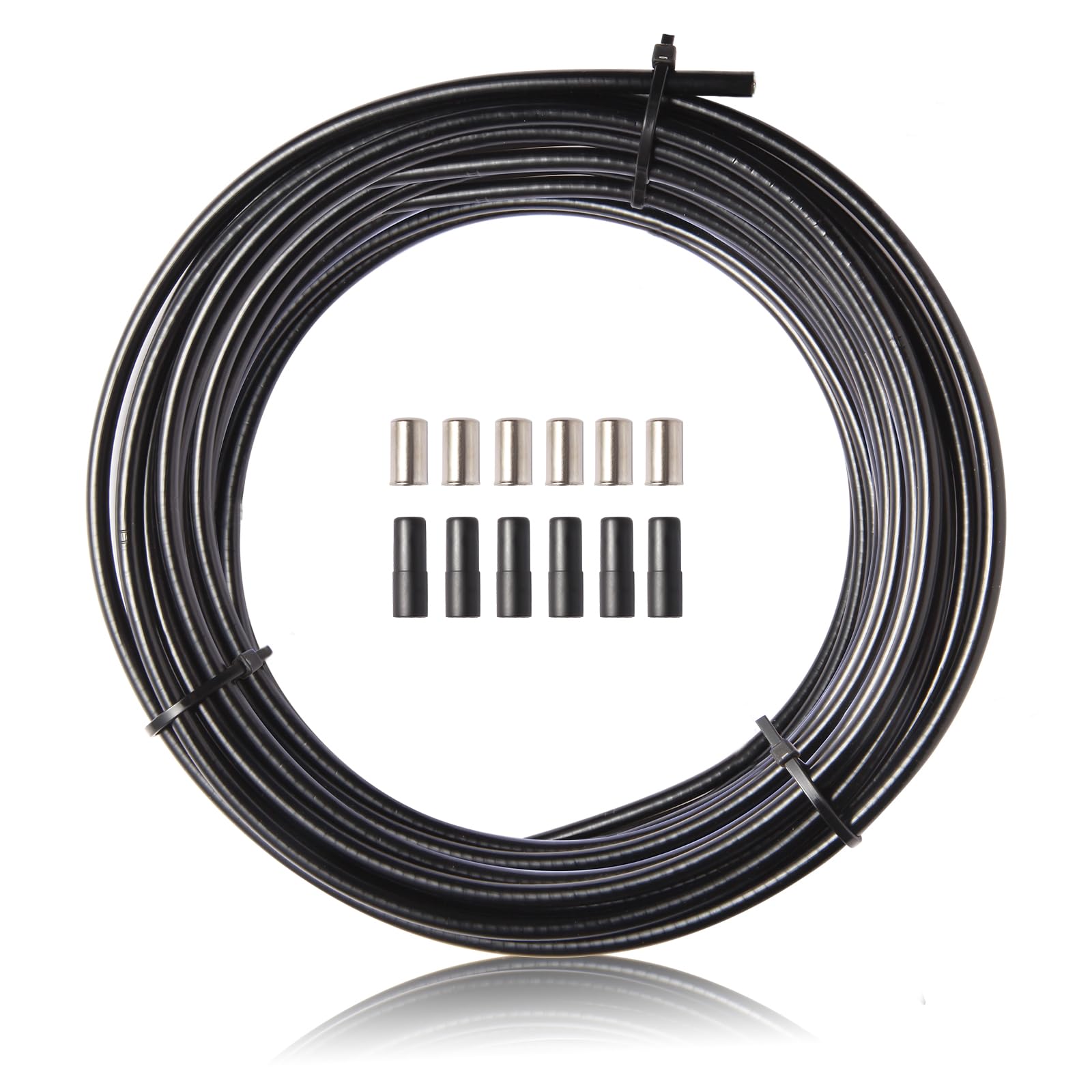 Brake Cable Housing,Lined Bicycle/Bike Brake Cable Housing,Bicycle Brake Cable Housing,Bicycle Brake Cable Gear Wires Bikes Replacement Accessory for Mountain Road Bike, 5mm 3 Meters (Black)