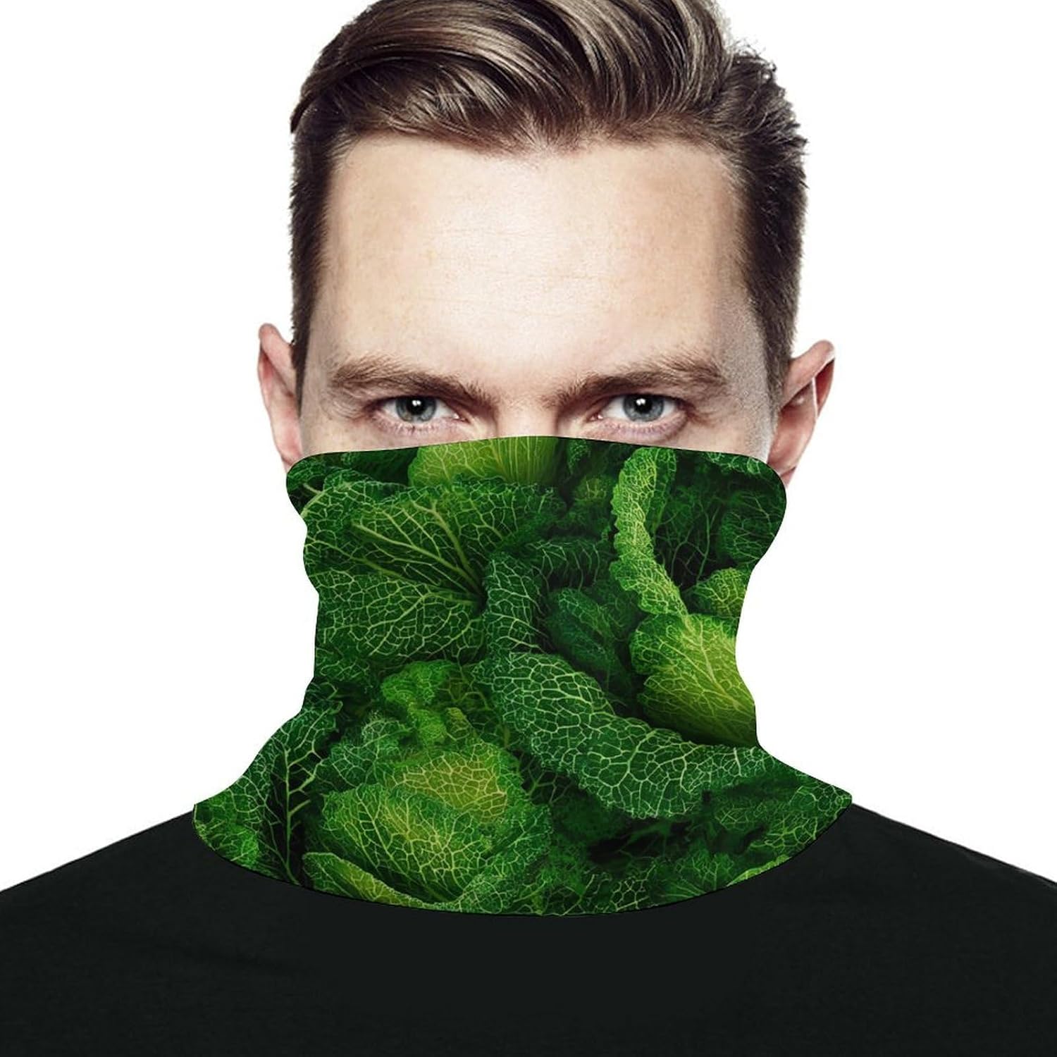Savoy Cabbage Leaves Unisex Neck Gaiter Face Scarf Cover Sun Hoods for Outdoor Hiking Skiing