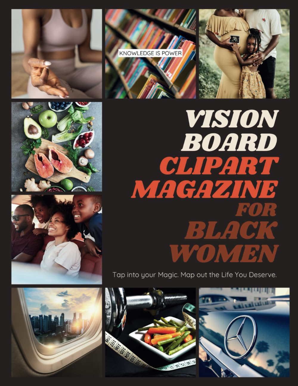 Vision board clipart magazine de collage et de développement personnel