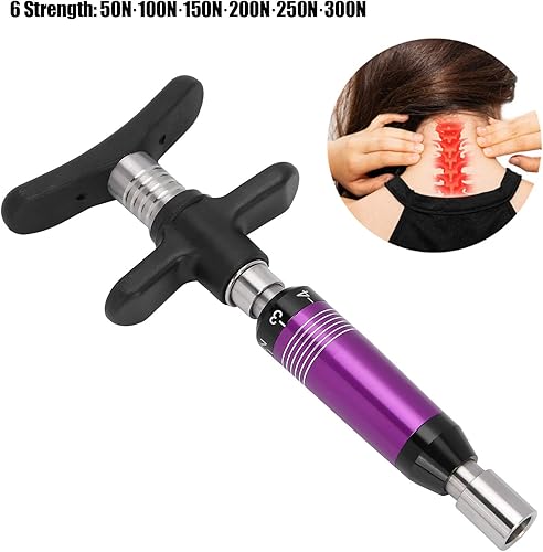 Miniatura 4 de YUYTE Herramienta de ajuste quiropráctico manual de columna vertebral, pistola de masaje de 6 engranajes, ajuste de vertebración cervical espondy