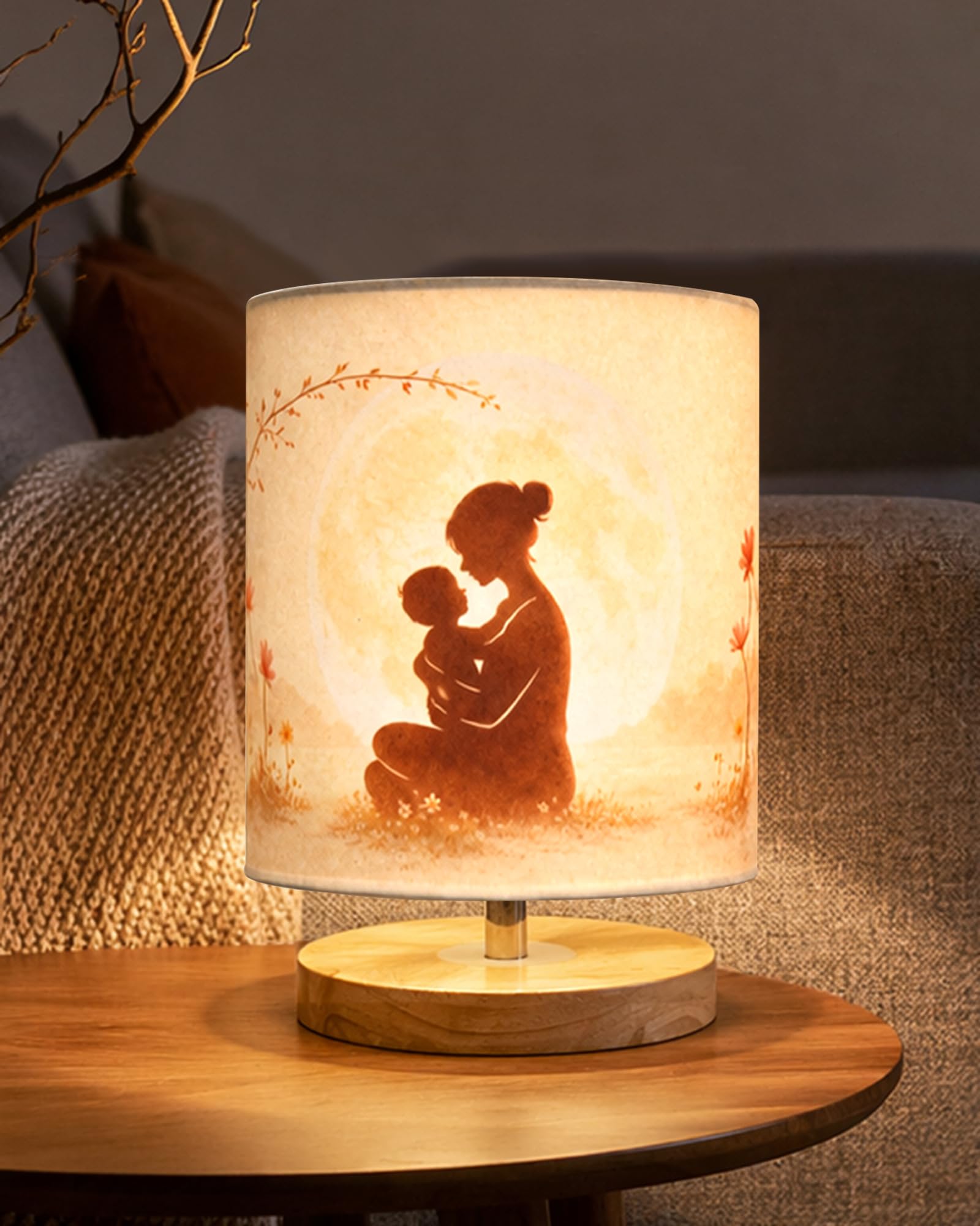 Homesake Pine Table Lamp - Indian Art Shade -12