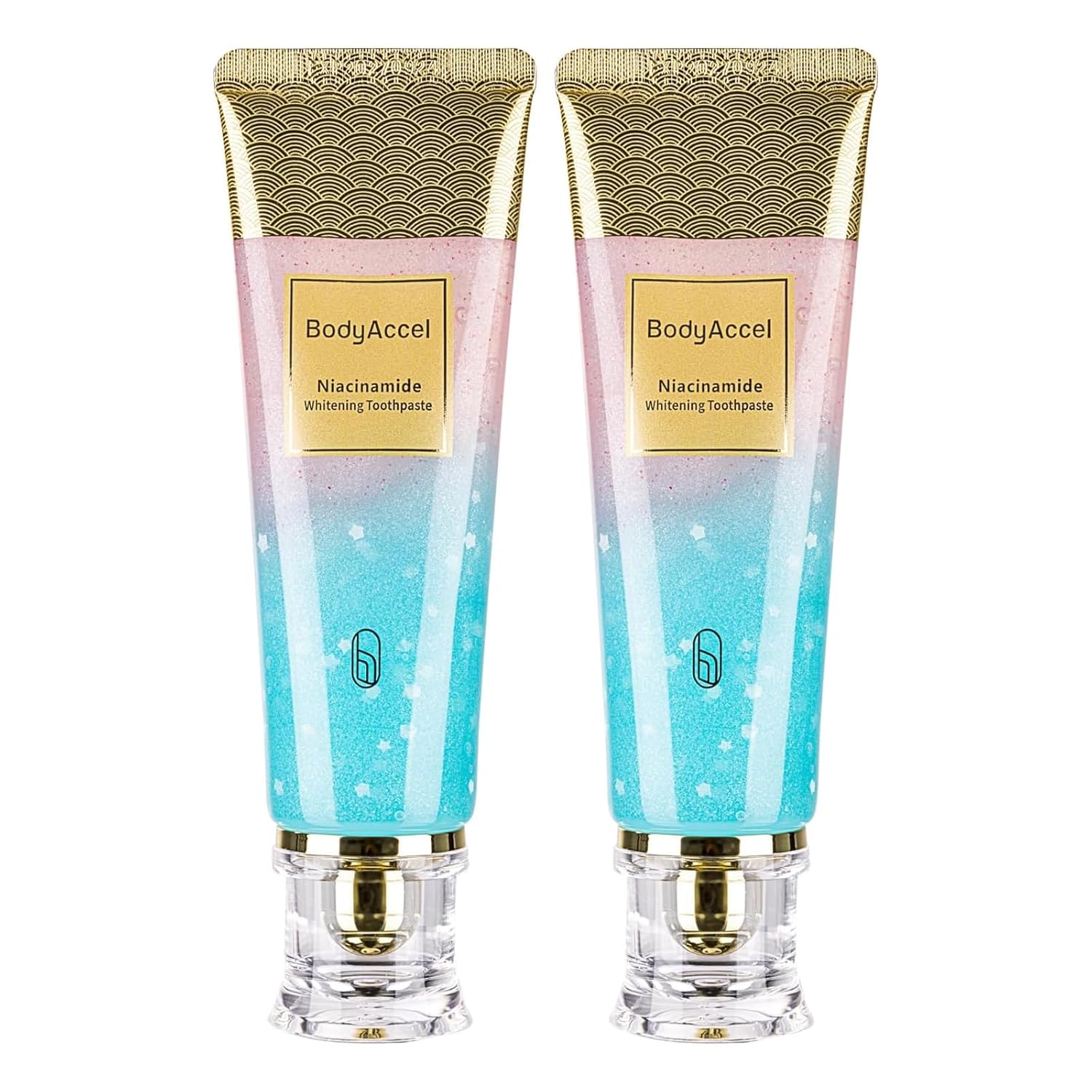 Creme Dental BodyAccel com Niacinamida para Clareamento, Remoção de Manchas e Frescor, Cuidado Natural e Suporte Avançado para Gengivas