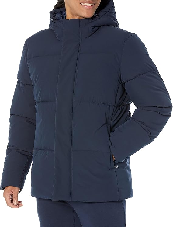 Amazon Essentials Mens Mid-Length Hooded Puffer Coat (Available in Big & Tall)