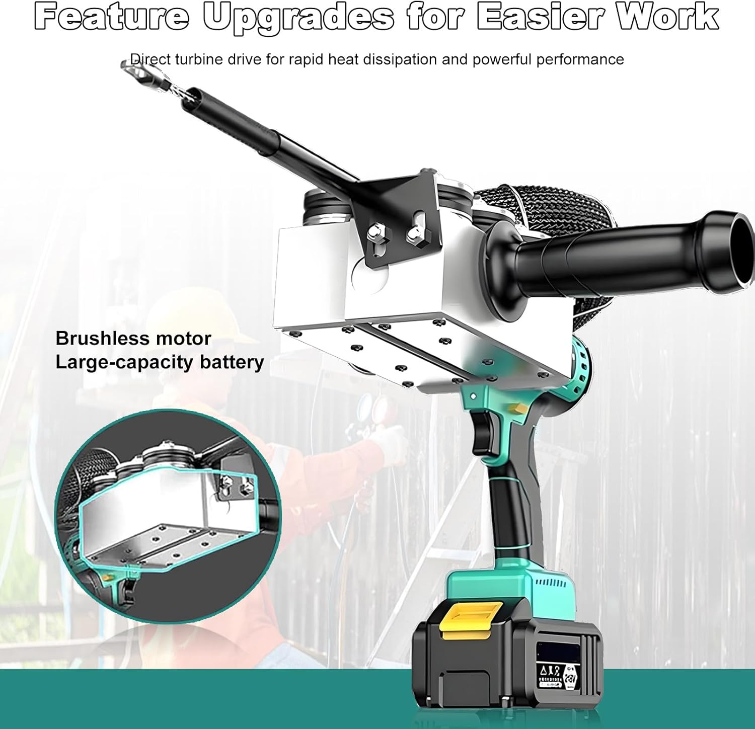 Automatic Fish Tape Tools,Wire Threading Electric Cable Lead Pipe Wearer Stringing Machine with Batteries,for Construction Hydropower Network Communication 2xbattery
