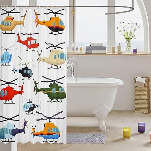 Miniatura 10 de Cortinas de ducha de soldado para baño, para niños, adolescentes, bajo misión, rifle militar, ametralladora, cortina de ducha de tela impermeable