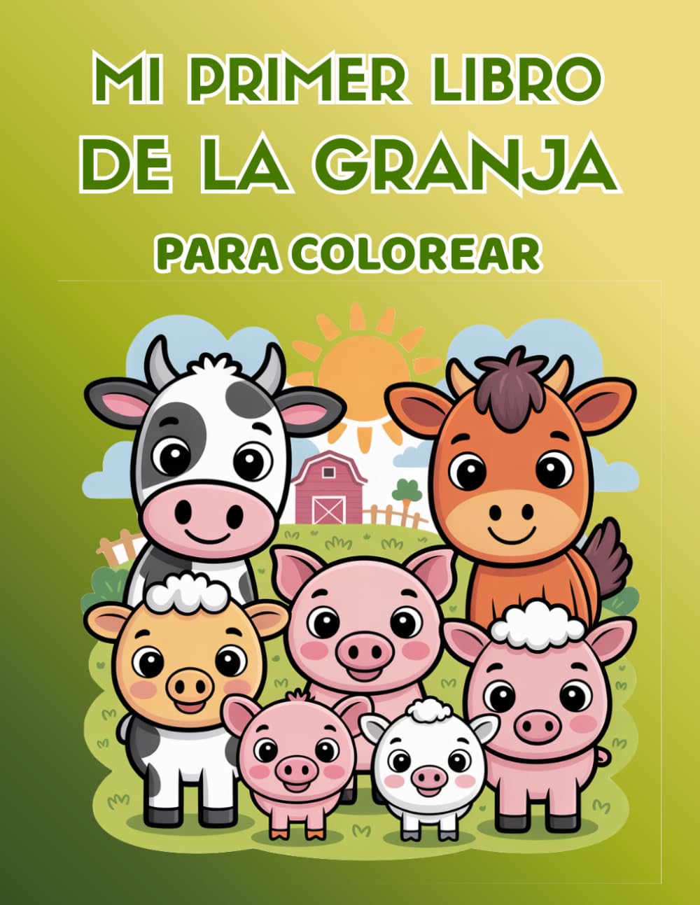 Mi Primer Libro de Colorear de la Granja: Animales de Granja con Dibujos Grandes y Líneas Gruesas para Niños y Niñas de 1 a 4 Años: 20 Ilustraciones ... para Colorear – Ideal para Manos Pequeñas