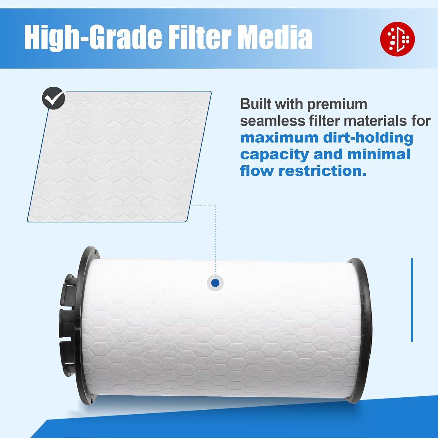 iFJF 68235275AA Fuel Filter Element Replacement for Ram 1500 3.0L V6 2014-2019 Ecodiesel Engine 10 Micron Replaces WF10245 CS11997(Set of 3)