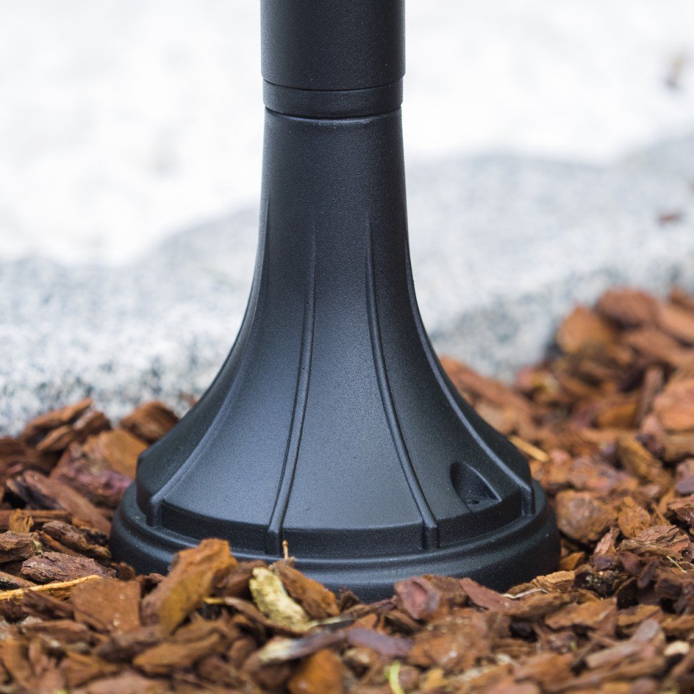 Lampada da esterno Elgin, lampada da terra in stile antico, metallo in nero opaco, lampada da sentiero 120 cm, lampada da giardino retrò/vintage, attacco E27, IP44, senza lampadina/e