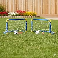 Kit 2 Mini Golzinho de Futebol Infantil com Trave, Rede, Bola e Bomba