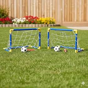 Kit 2 Mini Golzinho de Futebol Infantil com Trave, Rede, Bola e Bomba