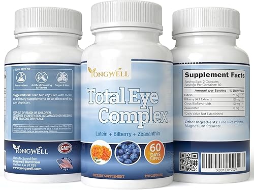 Miniatura 2 de Complejo ocular total con luteína, arándano y zeaxantina - Apoya la salud ocular y la agudeza visual (120 cápsulas) - 2 botellas