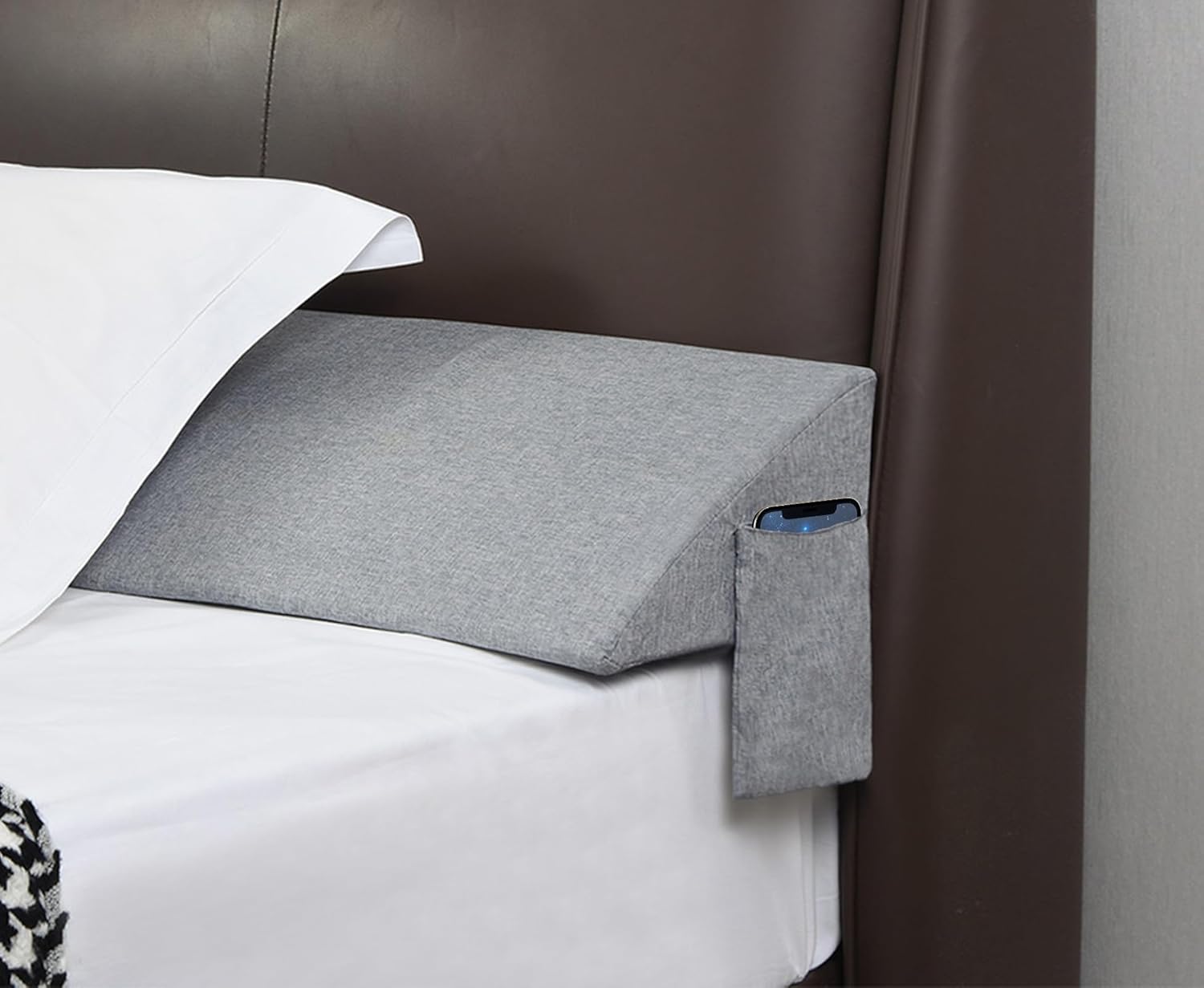 ENITYA King Bed Wedge Pillow for Headboard Gap,Mattress Gap Filler