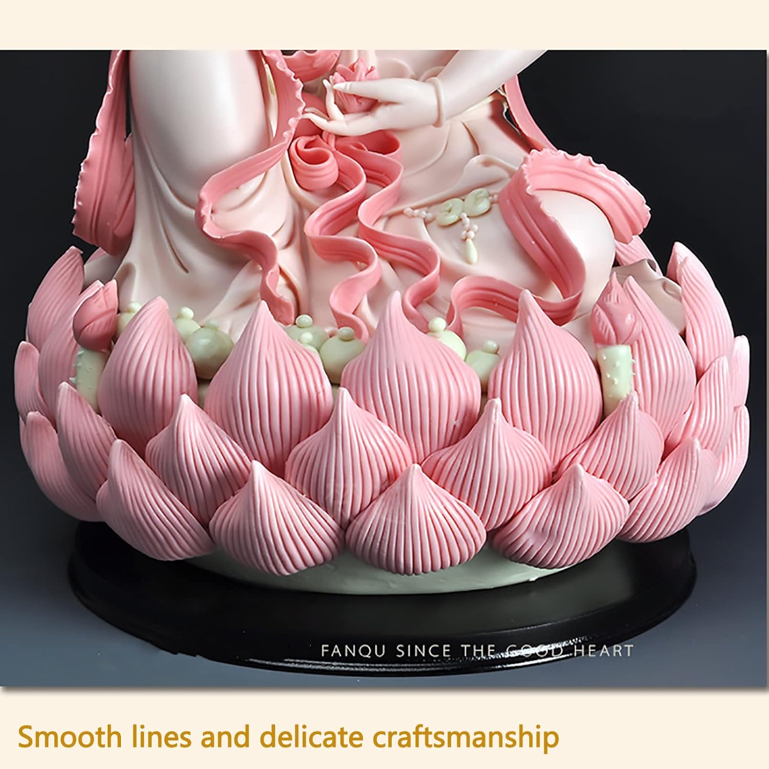 家庭用大型仏像 セラミック塗装 関陰 仏像 装飾 礼拝 禅 庭の装飾 座っている仏 風水 ギフト 高さ32.5cm