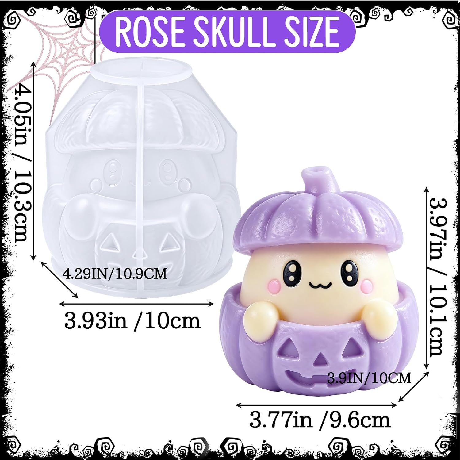 Halloween Candle Molds, Little Ghost Face Pumpkin Molds