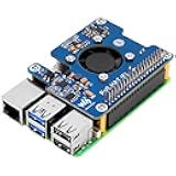MakerFocus PoE HAT(F) for Raspberry Pi 5, Power Over Ethernet Hats with Metal Heatsink and Active Cooling Fan, Supports IEEE 802.3af/at Network, 5V/12V Power Output and SMPS
