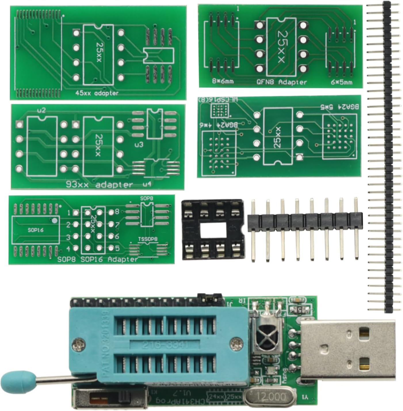 CH341A Programmer V1.7 1.8V Level Conversion W25Q64FW W25Q128FW GD25LQ64