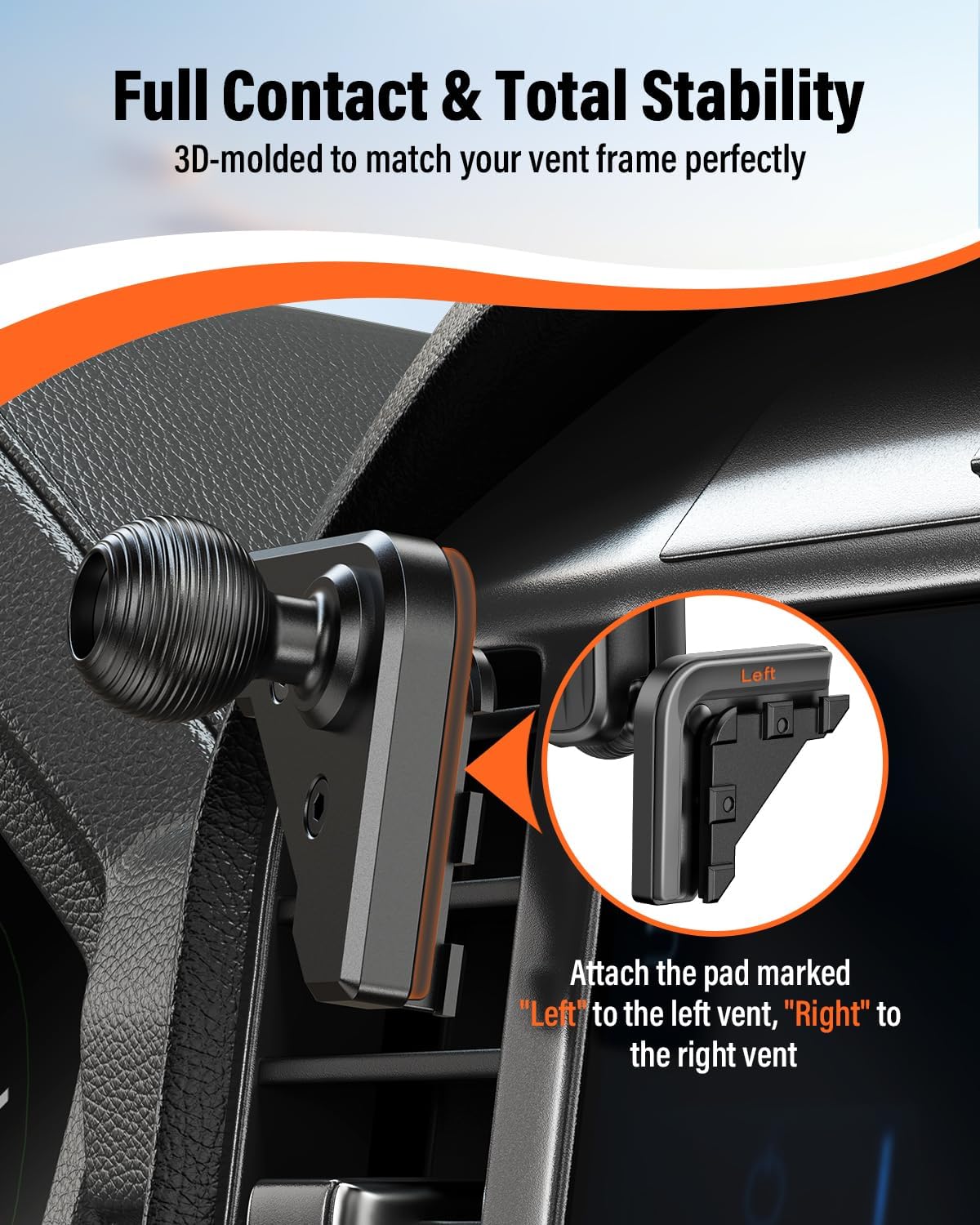 APPS2Car Magnetic Car Mount for Ford F-150 2021-2026 Air Vent Phone Mount, MagSafe Strong Magnet Holder, Metal Socket Arm - No Shake, No Block Airflow, No View Drop