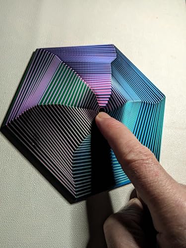 Fractal Fidget Hexagone – Jouet Anti-Stress Imprimé En 3D – Fabriqué En France – Format Poche