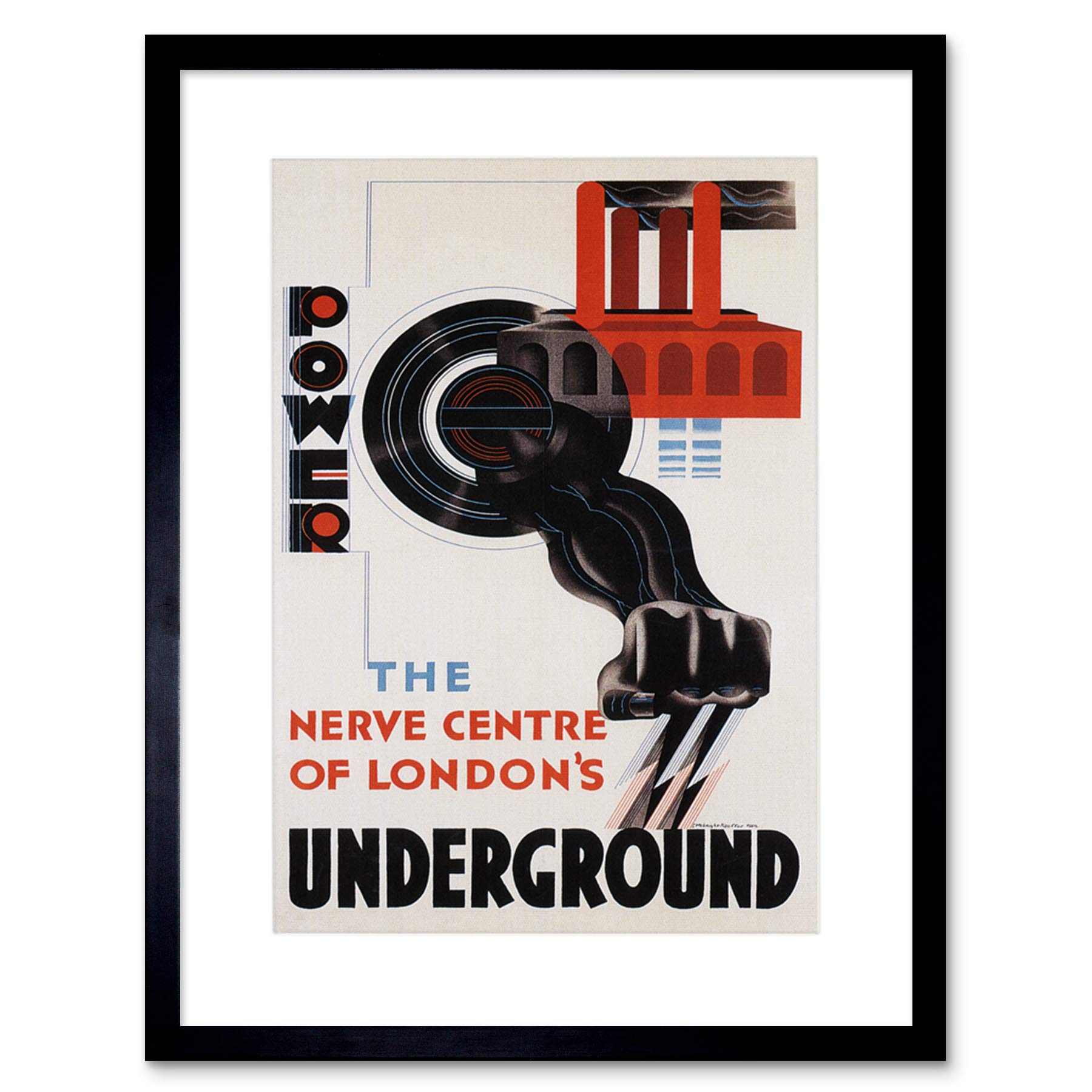 Wee Blue Coo COMMERCIAL ADVERT POWER LONDON UNDERGROUND RAILWAY UK FRAMED ART PRINT B12X4244