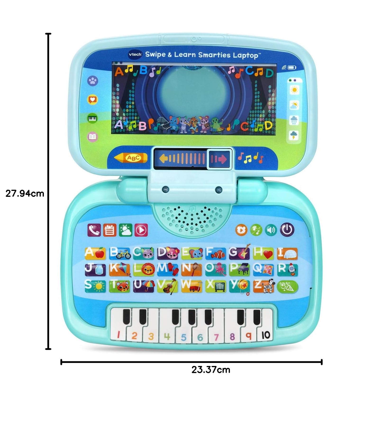 VTech Swipe and Learn Smarties Laptop, Blau