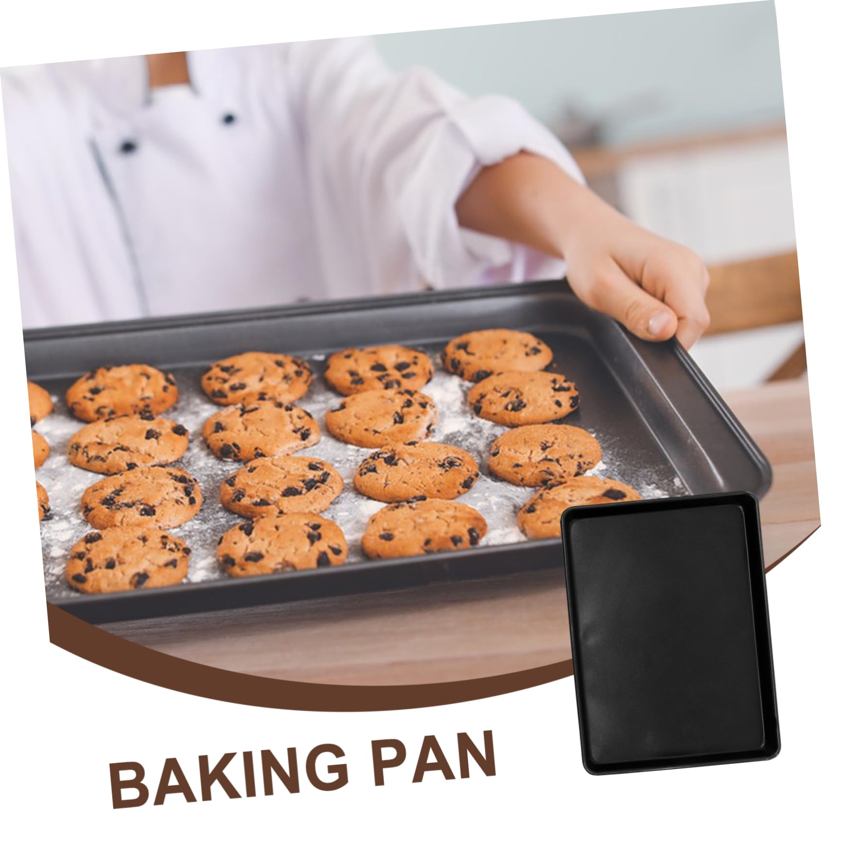 SHOWERORO Aluminiowa Blacha Do Piekarnika Non-stick Wielofunkcyjna Taca Serwisowa Prostokątna Blacha Do Pieczenia Ciasto Chleb Ciasteczka Idealna i Podawania