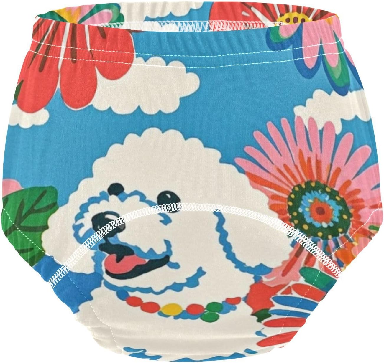 Baby Potty Training Must Haves Pants Reusable Nighttime Potty Training Underwear Potty Training Underwear for Toddler Girls 5T Cute White Dog Flowers