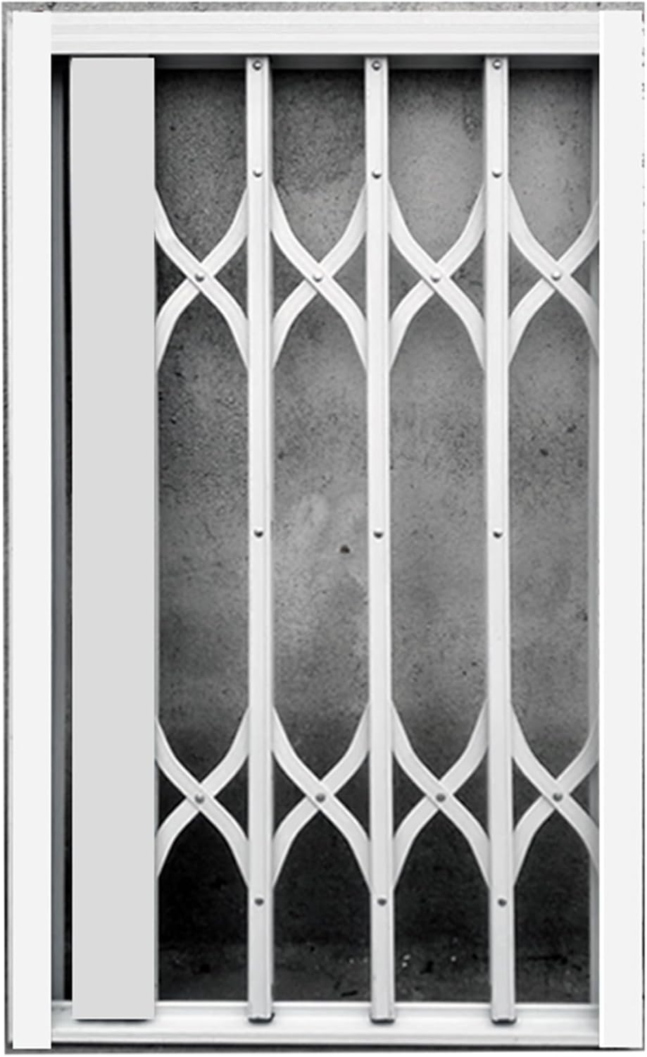 Aluminum Alloy Telescopic Window Guardrail, Push-Pull Security Screen with Lock & Keys, Child Safety Theft Prevention for Kids Room (54.6x39/140x100CM)