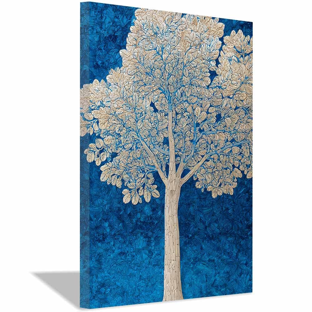 HOQIU Tree Of Life Wall Art Planet glowing tree canvas prints, nature wall art, for Bathroom Home Office Decor(Multicolor)-30x40cm Framed