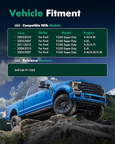 Miniatura 4 de SCITOO Amortiguadores, amortiguadores de gas traseros aptos para 2005 2006 2007 2008 2009 2010 2011 2012 para Ford para F-250 Super Duty, 2005 2006