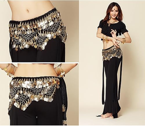 Miniatura 3 de Pilot-Trade pañuelo para envolver la cadera con monedas de oro para la danza del vientre ruidoso