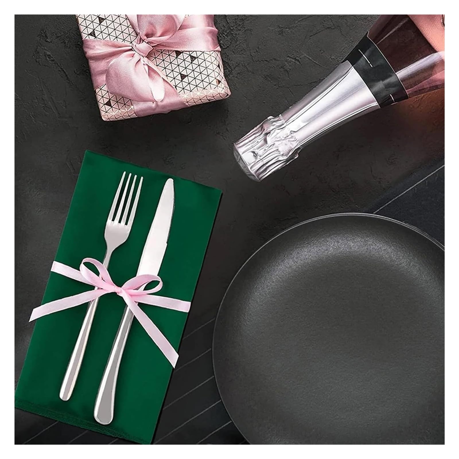 Servilletas de Tela, servilletas de Cena, 20 servilletas de Mesa cuadradas, servilletas de Mesa Suaves y Lavables for decoración de Bodas, Fiestas de cumpleaños, servilletas de Tela(Silver)