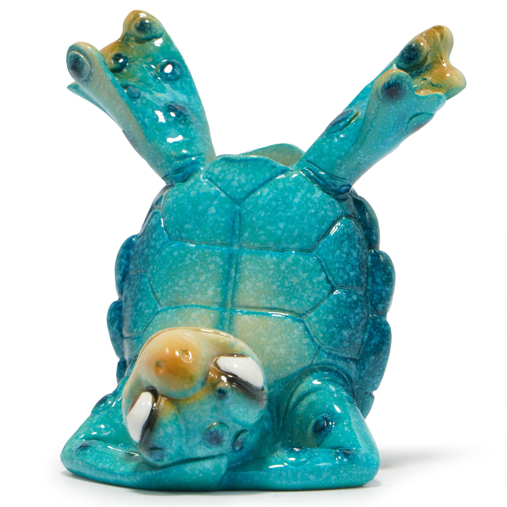 Hodao Blue Sea Turtle Toothbrush Holder Decoration, Spring/Summer Bathroom Decor, Figurine