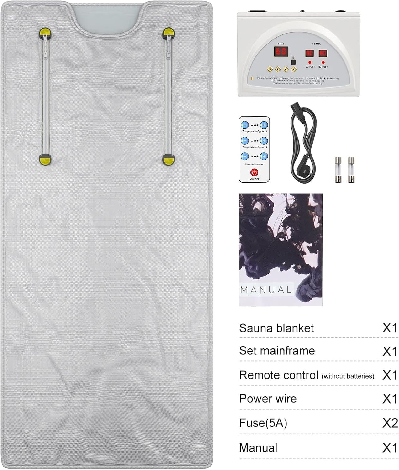 Sauna da Casa a 2 Zone – Sauna Portatile Disintossicante, Snellente & Benessere Corpo – 180x80cm Termoterapia Intelligente con Telecomando, Spa Domestica, Relax, Dolori Muscolari e Rassodamento Pelle