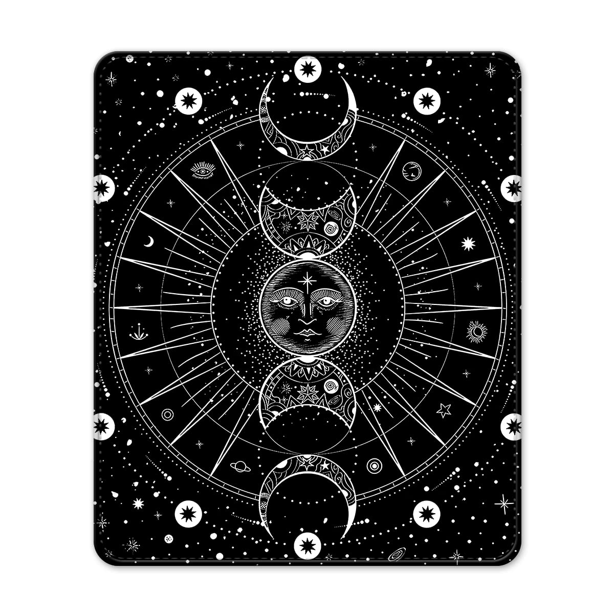 Mouse Pad,Moonphase,Anti-Slip Rubber Mouse Pads, Cute Gaming Mouse Pad for Laptop & Computer, Customized Mousepad for Women Men, Square Office Mouse Mat Desk Decor