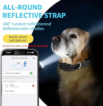 犬用GPSトラッカー 1パック ミニGPS猫トラッカー スマートペットアクティビティトラッカー iOSのみ 月額料金なし Apple Find My対応 紛失防止 ファインダータグ 車/ペット/子供/アイテム用