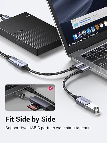 Miniatura 4 de UGREEN Adaptador USB C a USB 3.1, USB C macho a USB hembra, adaptador trenzado de nailon, cable OTG tipo C compatible con Samsung S23 Ultra, MacBook