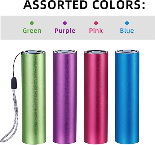 Miniatura 3 de KunHe Paquete de 4 mini linternas LED a granel pequeñas para niños, juego recargable por USB, bolsillo portátil, camping, brillante, linterna de