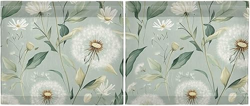 Miniatura 33 de Cortina de café de media ventana, cortinas de nivel para baño, cocina, dormitorio, sala de estar, juego de 2 paneles de flores