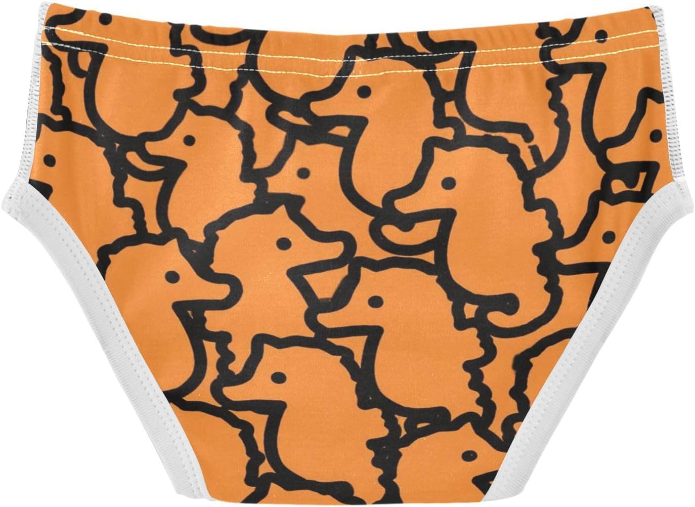 visesunny Boys Cotton Underwear Orange Seahorse Pattern Printed Toddler Soft Training Briefs Size 2T-8Y for Kids