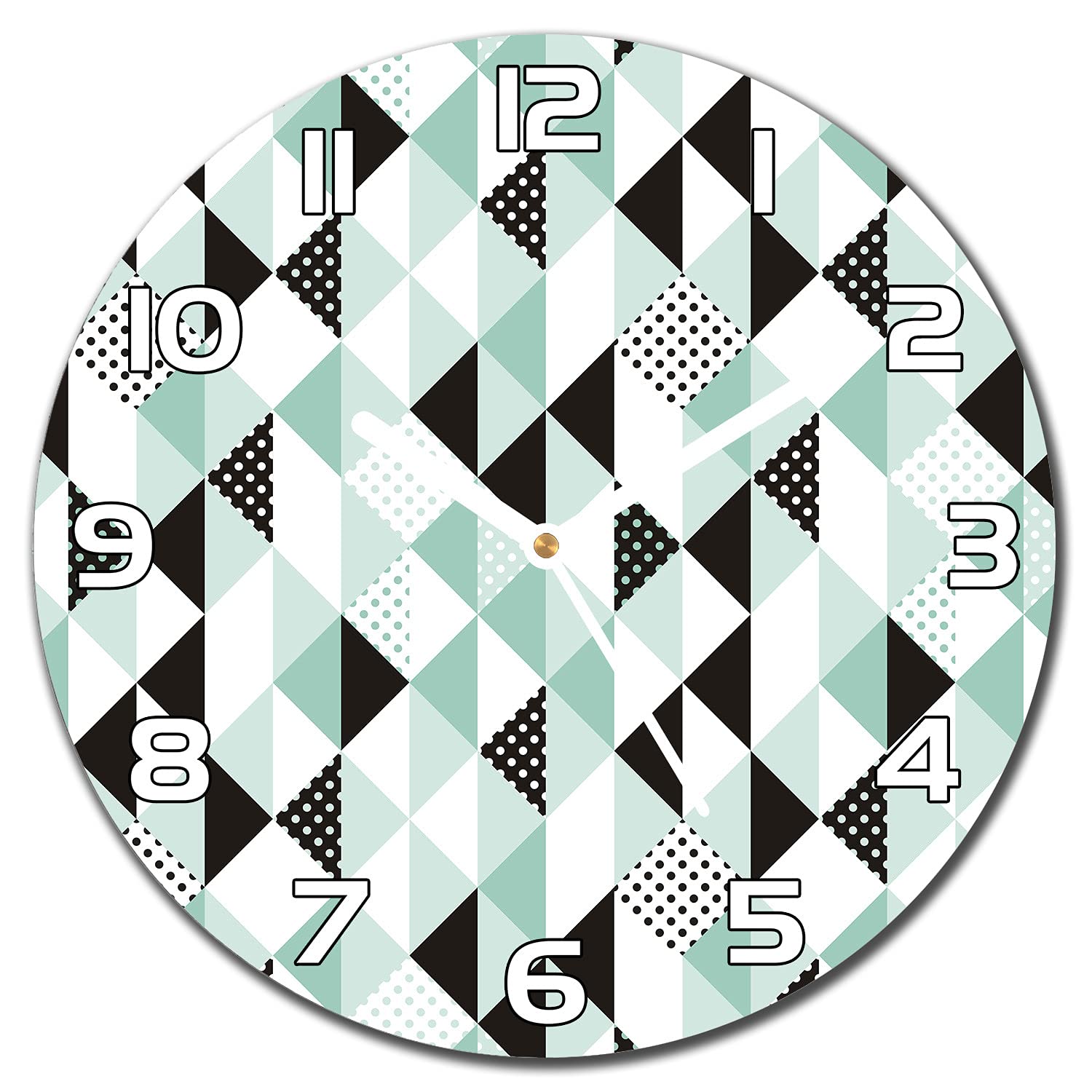 Horloge en verre de sécurité Coloray 30 cm impression haute définition pour salon