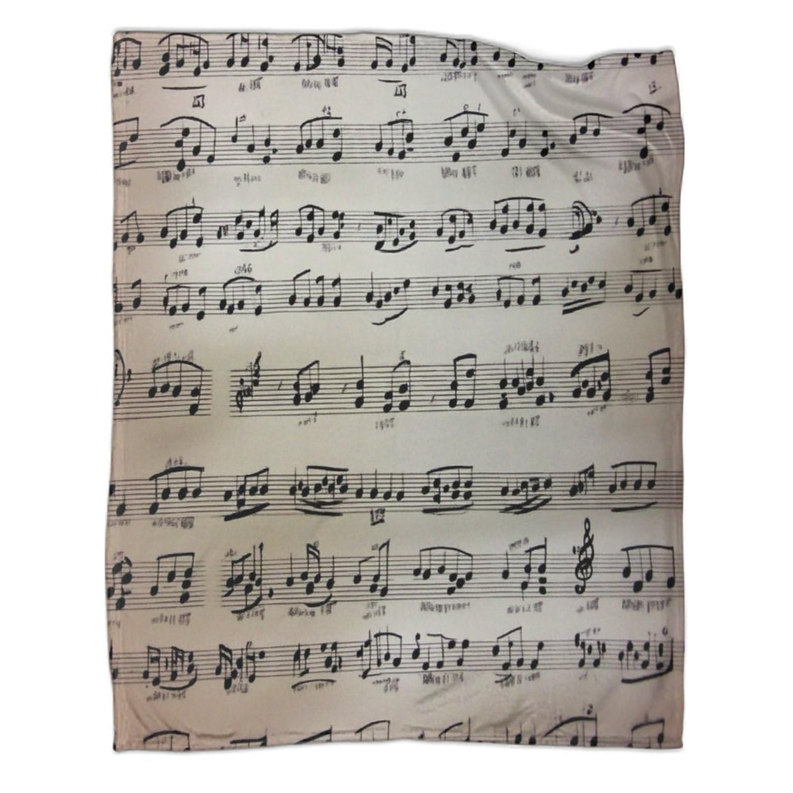 stampa 3D Musical notation coperta da riposo microfibra biancheria da letto morbida plaid da riposo caldo e traspirante lavabile in lavatrice per relax Classical sheet music 80×90inch(200x230cm)