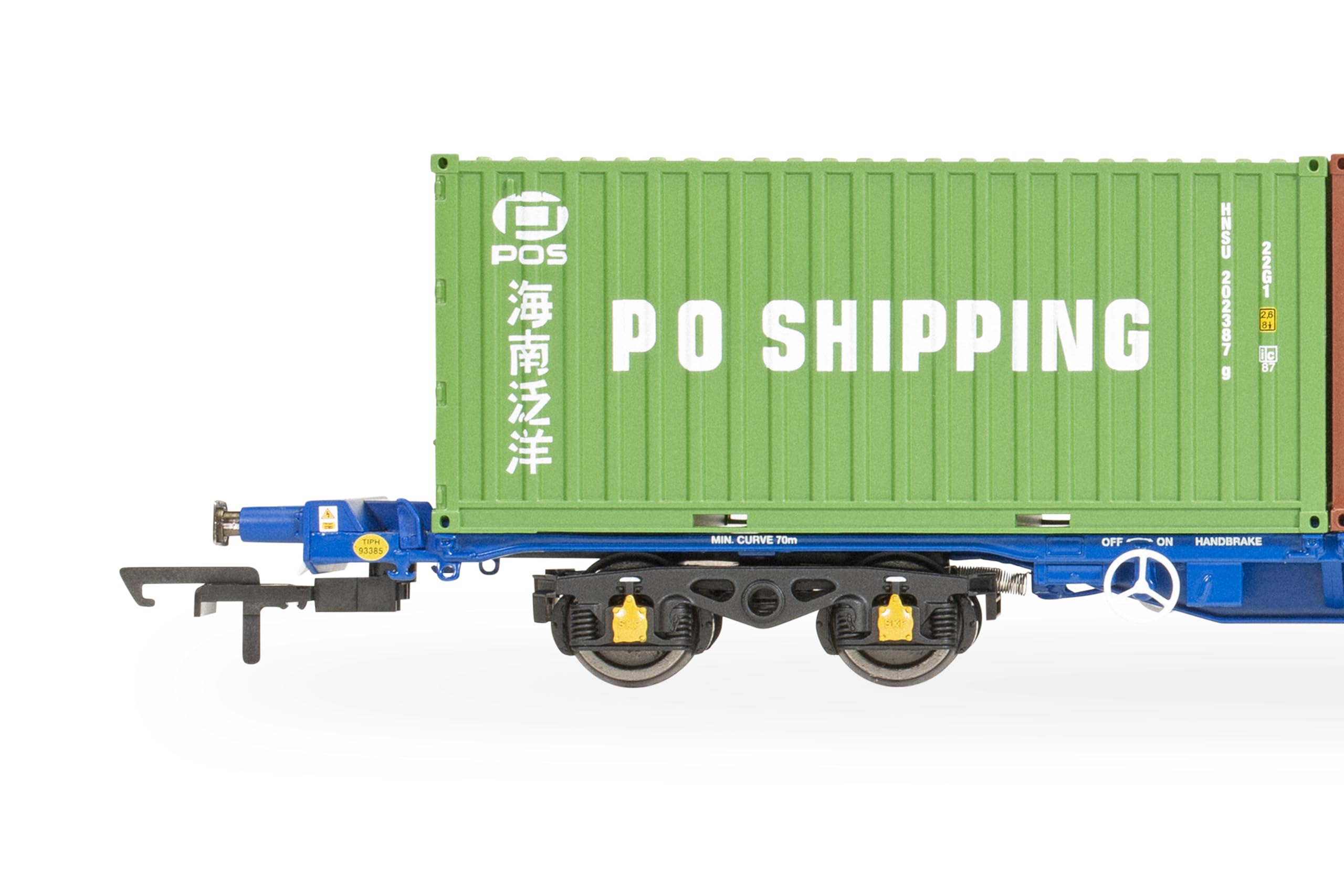 Hornby R60239 KFA-Containerwagen mit 2 x 20-Fuß-Containern und 1 x 20-Fuß-Tanktainer – Wagen und Wagenpakete der Ära 11