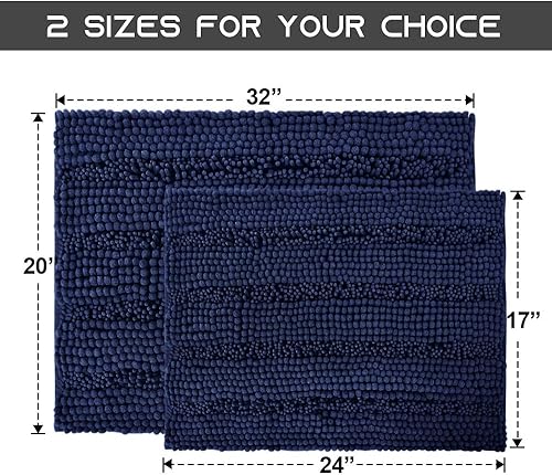 Vista 79 de NICETOWN Tapetes de baño antideslizantes (verde cáscara, 20 x 32 + 17 x 24 pulgadas)