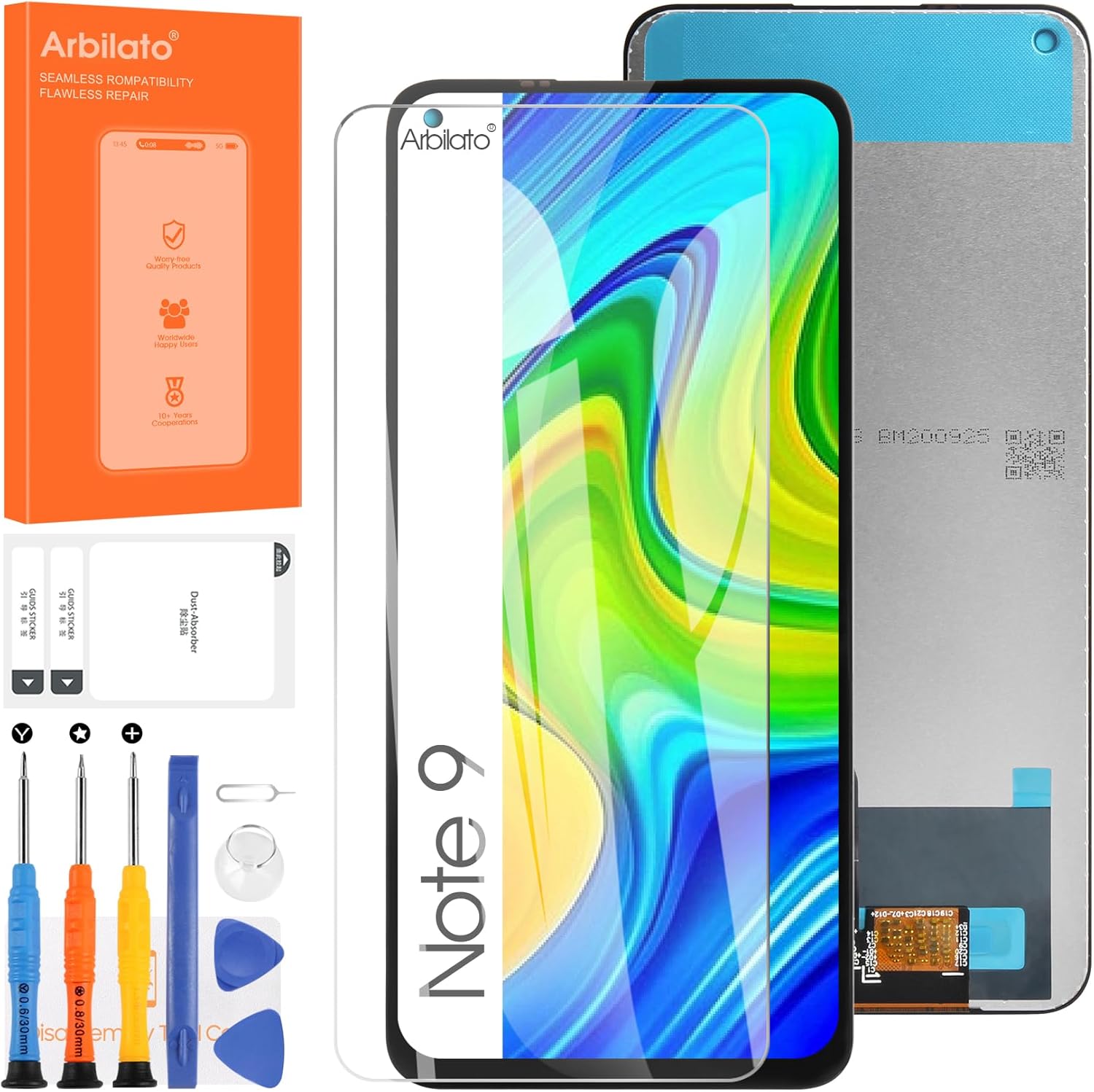 Screen for Xiaomi Redmi Note 9 Screen Replacement for Redmi 10X 4G LCD Screen M2003J15SC,M2003J15SC Touch Display Digitizer Assembly Repair Parts（Not Fit Not 9s/9 Pro）