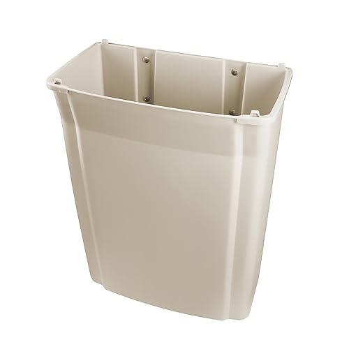 Miniatura 6 de Rubbermaid Commercial Products Basura/cubo de basura/cubo de basura, 15 galones, para pasillos, baños, escuelas, cocinas, color beige