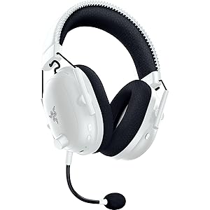 Razer BlackShark V2 Pro Wireless PlayStation Gaming Headset: 50mm Drivers - Super Wideband Mic - Noise Isolating Earcups - For PS5, Nintendo Switch 2, PC, Mac - Bluetooth, USB-C - 70hr Battery - White