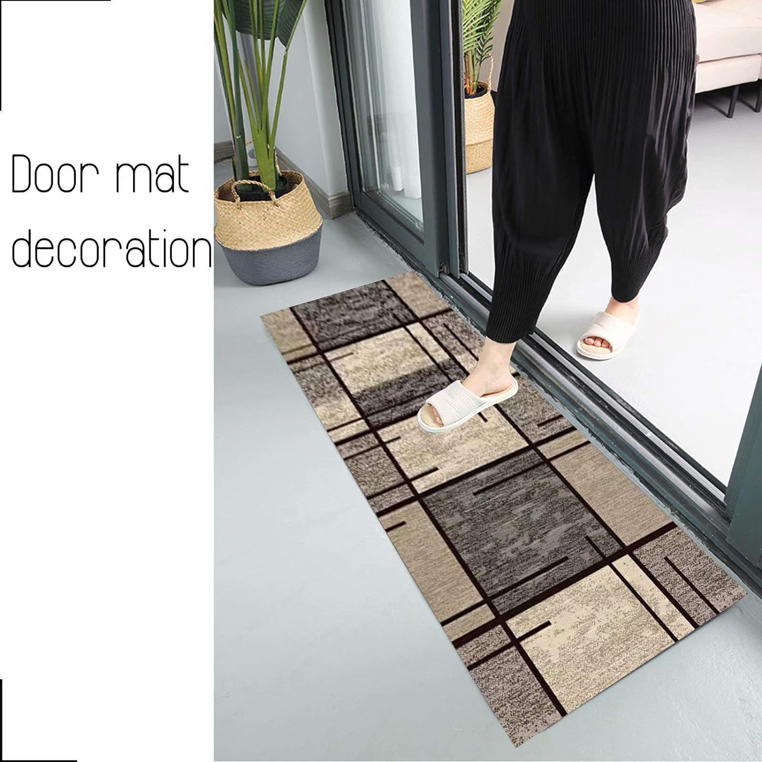 Tapis de Couloir, Cuisine et Salon - sur Mesure - Moderne - Antidérapant - Lavable - Personnalisable au mètre - pour Cuisine, Chambre à Coucher et Salon - 50 x 140 cm - Couleur 12 - 2